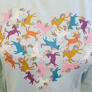Cat & Jack Girls Long Sleeve Unicorn Heart Graphic
